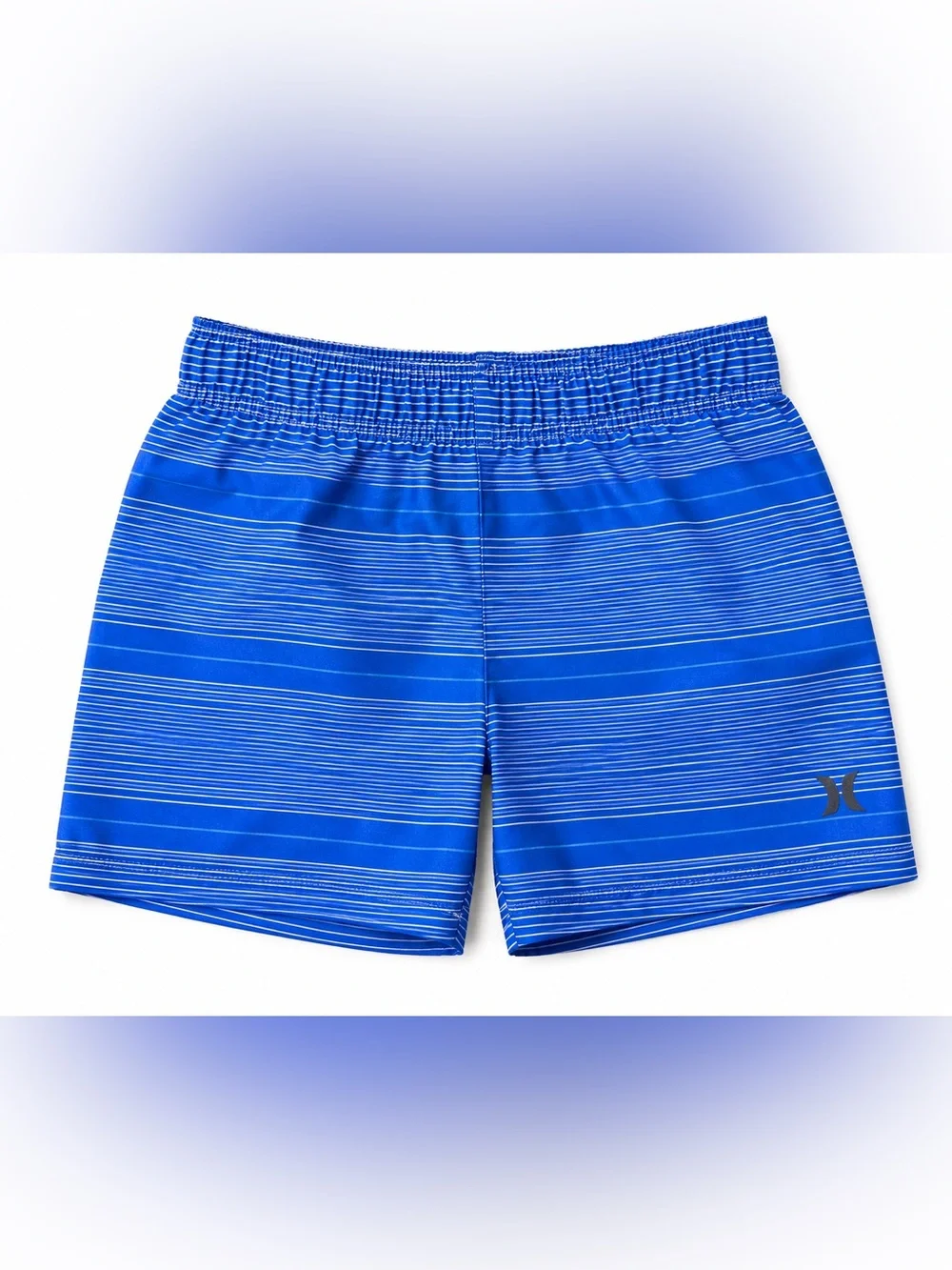 Hurley Blue and White Striped Baby Swim Shorts